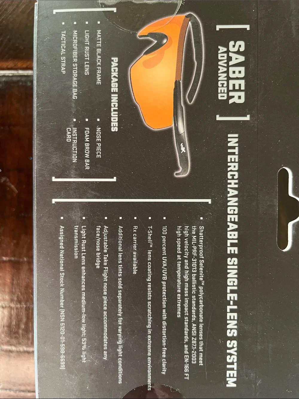 Wiley X Saber Interchangeable Lens Sunglasses - Amber